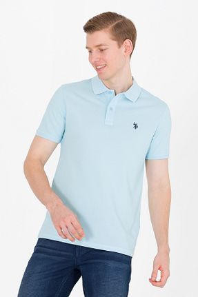 پولوشرت آبی مردانه %100 پنبه U.S. Polo Assn. - کد 838909730