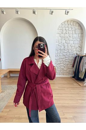 کت زرشکی زنانه رگولار perastore - کد 861997552