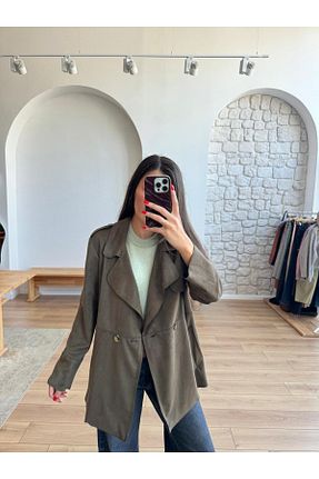 کت خاکی زنانه رگولار perastore - کد 861997506