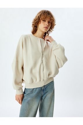 سوئیشرت نباتی زنانه ساده Koton - کد 852158403