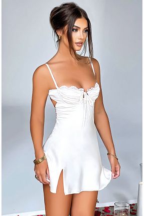 لباس سفید زنانه بافتنی PİNKNİGHT - کد 862005991