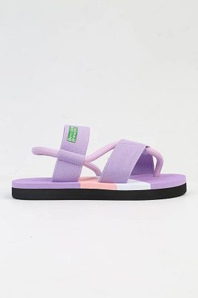 دمپائی بنفش زنانه پاشنه تخت United Colors of Benetton - کد 829459728