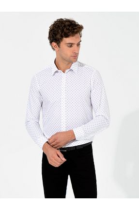 پیراهن سفید مردانه اسلیم فیت Cacharel - کد 862026130