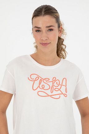تیشرت نباتی زنانه یقه دوچرخه U.S. Polo Assn. - کد 832926080