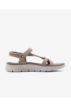 صندل بژ زنانه پاشنه تخت Skechers - کد 803383414
