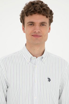 پیراهن آبی مردانه یقه پیراهنی U.S. Polo Assn. - کد 833124225