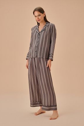 ست لباس راحتی طوسی زنانه ساده Suwen - کد 862075271