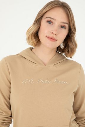 سوئیشرت بژ زنانه ساده U.S. Polo Assn. - کد 854049831