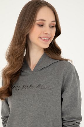 سوئیشرت طوسی زنانه ساده U.S. Polo Assn. - کد 859915500