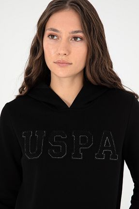 سوئیشرت مشکی زنانه ساده U.S. Polo Assn. - کد 859225468