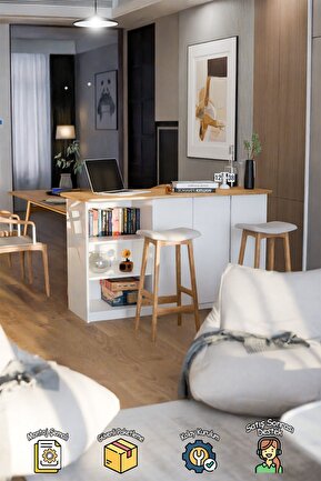 کابینت چند منظوره سفید 50 سانتی متر Mionte Flat-Pack - کد 845127078