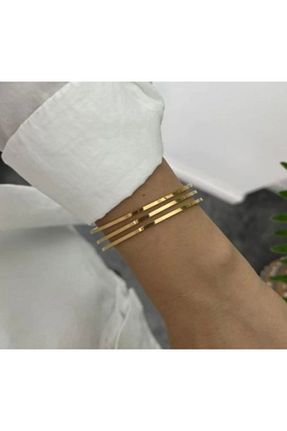 دستبند استیل (فولاد) طلائی زنانه استیل (فولاد) shop - کد 862106537