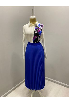 دامن حجاب سرمه ای زنانه رگولار Famelin - کد 861992492