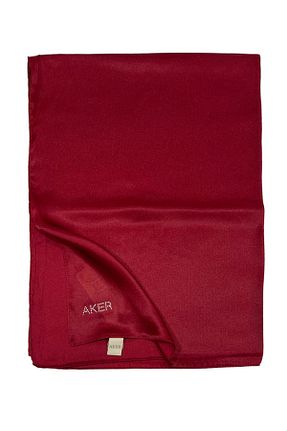شال زرشکی زنانه پلی استر Aker - کد 791686295