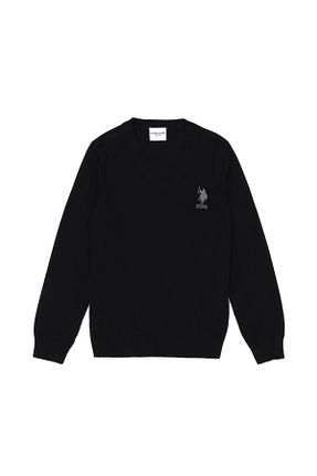 پلیور مشکی بچه گانه ساده U.S. Polo Assn. - کد 834572560