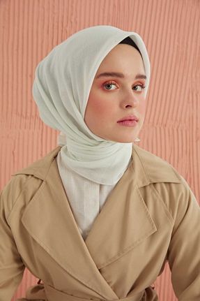 روسری سفید پنبه ای MİRAY - کد 222496645