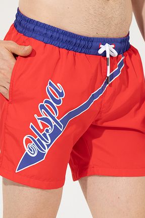 شلوارک ساحلی قرمز مردانه پلی استر U.S. Polo Assn. - کد 435961758