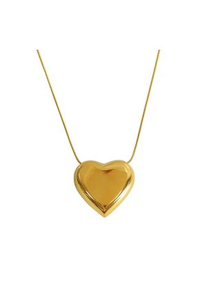 گردنبند استیل ( فولاد ) طلائی زنانه استیل ضد زنگ neslyaccessories - کد 839231067