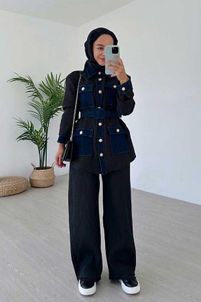 ست بالاتنه و پائین تنه حجاب مشکی زنانه Relaxed Ka Hijab - کد 862131459