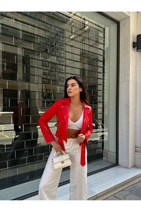 کت قرمز زنانه اسلیم فیت Borceelle - کد 862176051