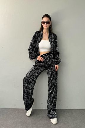 شلوار مشکی زنانه پارچه lizge giyim - کد 849811021