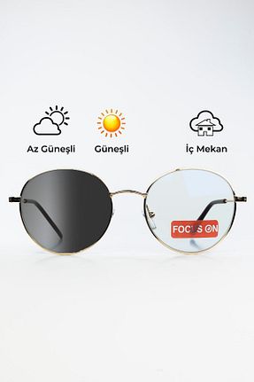 عینک آفتابی طلائی زنانه UV400 Focus On Eyewear - کد 71612709