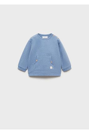 سوئیشرت آبی بچه گانه ساده MANGO Baby - کد 862190921