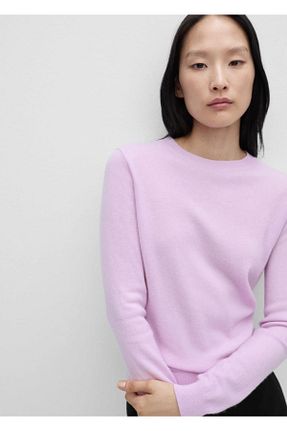 پلیور بنفش زنانه ساده MANGO - کد 855801271