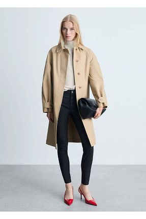 شلوار جین مشکی زنانه رگولار MANGO - کد 841772414