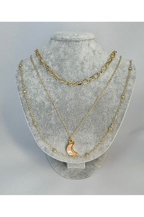 گردنبند جواهر طلائی زنانه فلزی Misse - کد 862208087