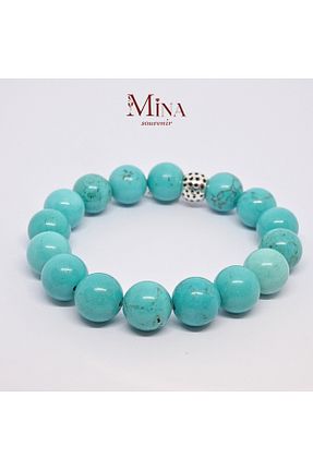 دستبند جواهر صورتی زنانه سنگ طبیعی Mina Souvenir - کد 862206923