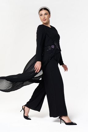 ست بالاتنه و پائین تنه مشکی زنانه بافتنی YAFA CLOTHING & ACCESSORIES - کد 862228901
