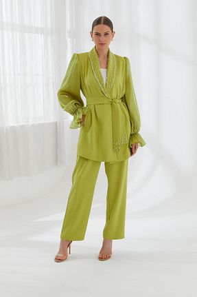 ست بالاتنه و پائین تنه سبز زنانه بافتنی YAFA CLOTHING & ACCESSORIES - کد 830848154