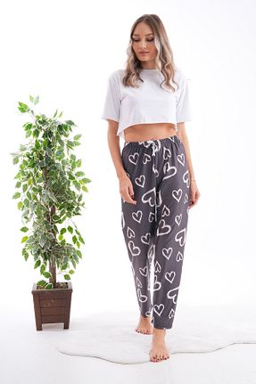 پائین تنه راحتی طوسی زنانه ویسکون Arvin Pijama - کد 862225763