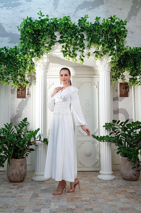 لباس سفید زنانه بافتنی YAFA CLOTHING & ACCESSORIES - کد 807343233