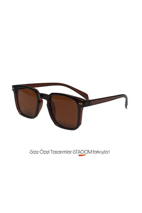 عینک آفتابی قهوه ای زنانه UV400 STAOOM - کد 868074361