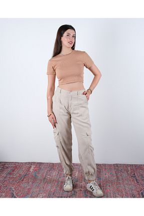 تیشرت قهوه ای زنانه Fitted THE DAZZ - کد 862265021