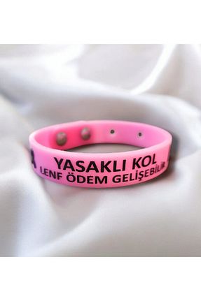 دستبند جواهر صورتی زنانه چرم fırsatlar diyarı - کد 862155360