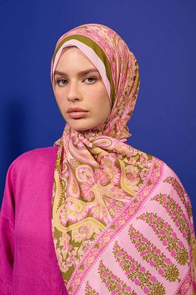 شال صورتی زنانه پنبه پلی استر İpekhan - کد 862301117