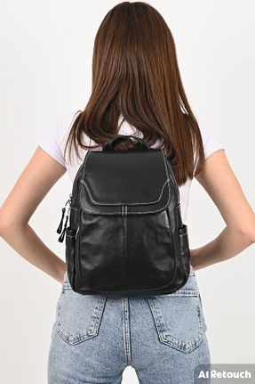 کوله پشتی مشکی زنانه سایز متوسط DERİLİA - کد 363028406
