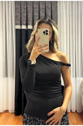 بلوز مشکی زنانه ساده SHINE STYLE - کد 862334917