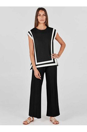 ست بالاتنه و پائین تنه مشکی زنانه تریکو youknitwear you - کد 862340155