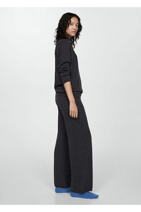 پائین تنه راحتی مشکی زنانه ساده MANGO - کد 844926550