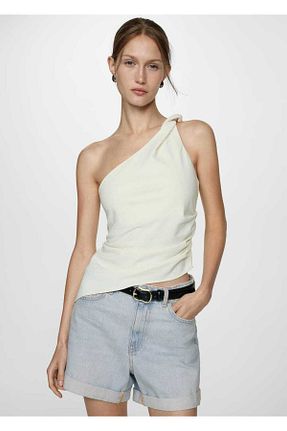 شلوارک و برمودا آبی زنانه مام فیت MANGO - کد 829359410