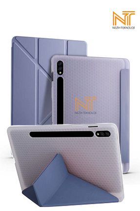 کیف تبلت بنفش Samsung Uyumlu Nezih Case - کد 200418285