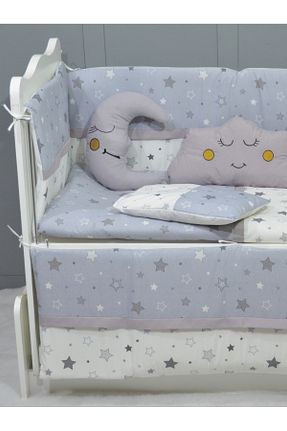 ست لحاف و روکش لحاف و روکش بالش کودک و نوزاد طوسی 60 x 120 FISTIK BEBE - کد 347606128