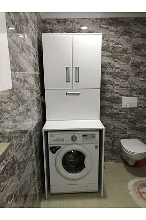 قفسه حمام سفید MDF aden home senin evin senin dünyan - کد 829325643