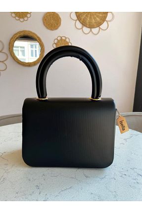 کیف دوشی مشکی زنانه چرم مصنوعی İsella - کد 862380026