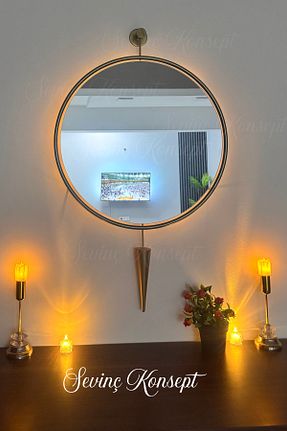 آینه طلائی فلزی SEVİNÇ KONSEPT - کد 862039613