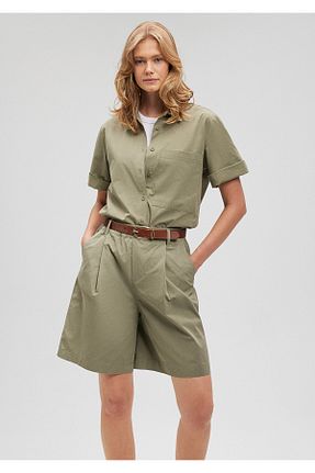شلوارک و برمودا سبز زنانه فاق بلند Mavi - کد 830337846